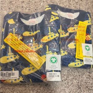 NWT Hanna Andersson Navy and Yellow Organic Cotton Pajamas